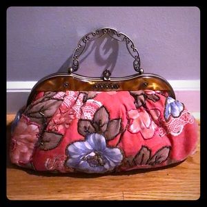 Fabric and beaded evening bag